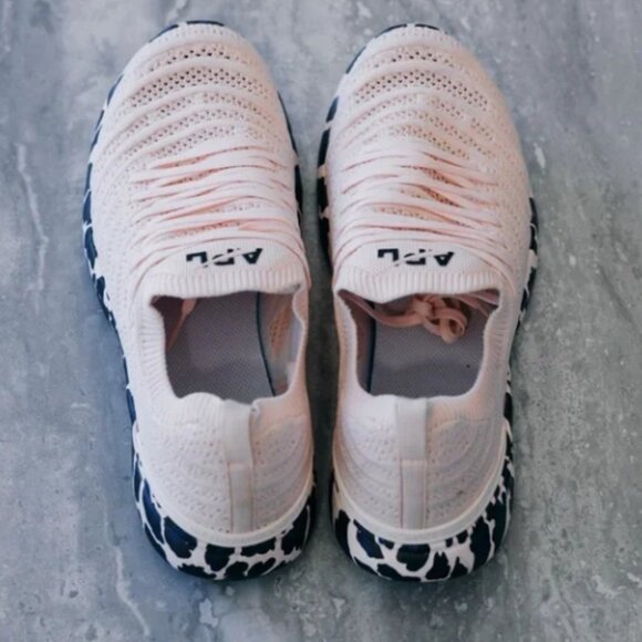 APL Techloom Wave Women's Sneakers SZ 10.5 Blush Pink Leopard LIKE NEW - Picture 6 of 8